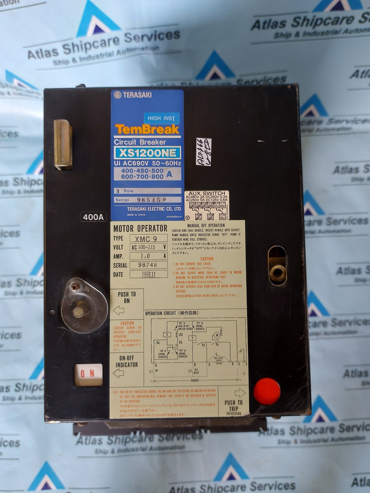 TERASAKI TEMBREAK XS1200NE CIRCUIT BREAKER AG166