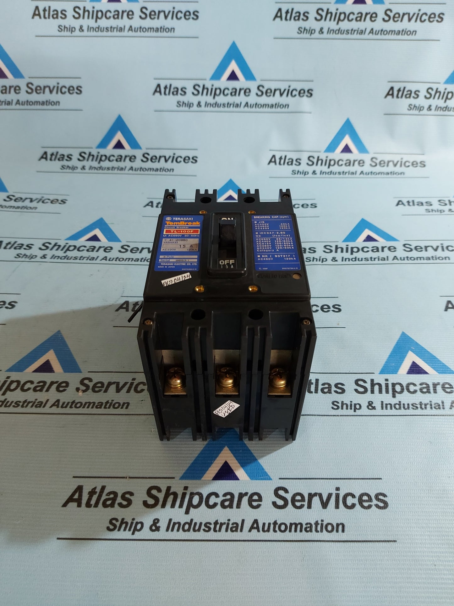 TERASAKI TL-100F TEMBREAK MOLDED CASE CIRCUIT BREAKER 3 POLE AC690V 50~60Hz AG04