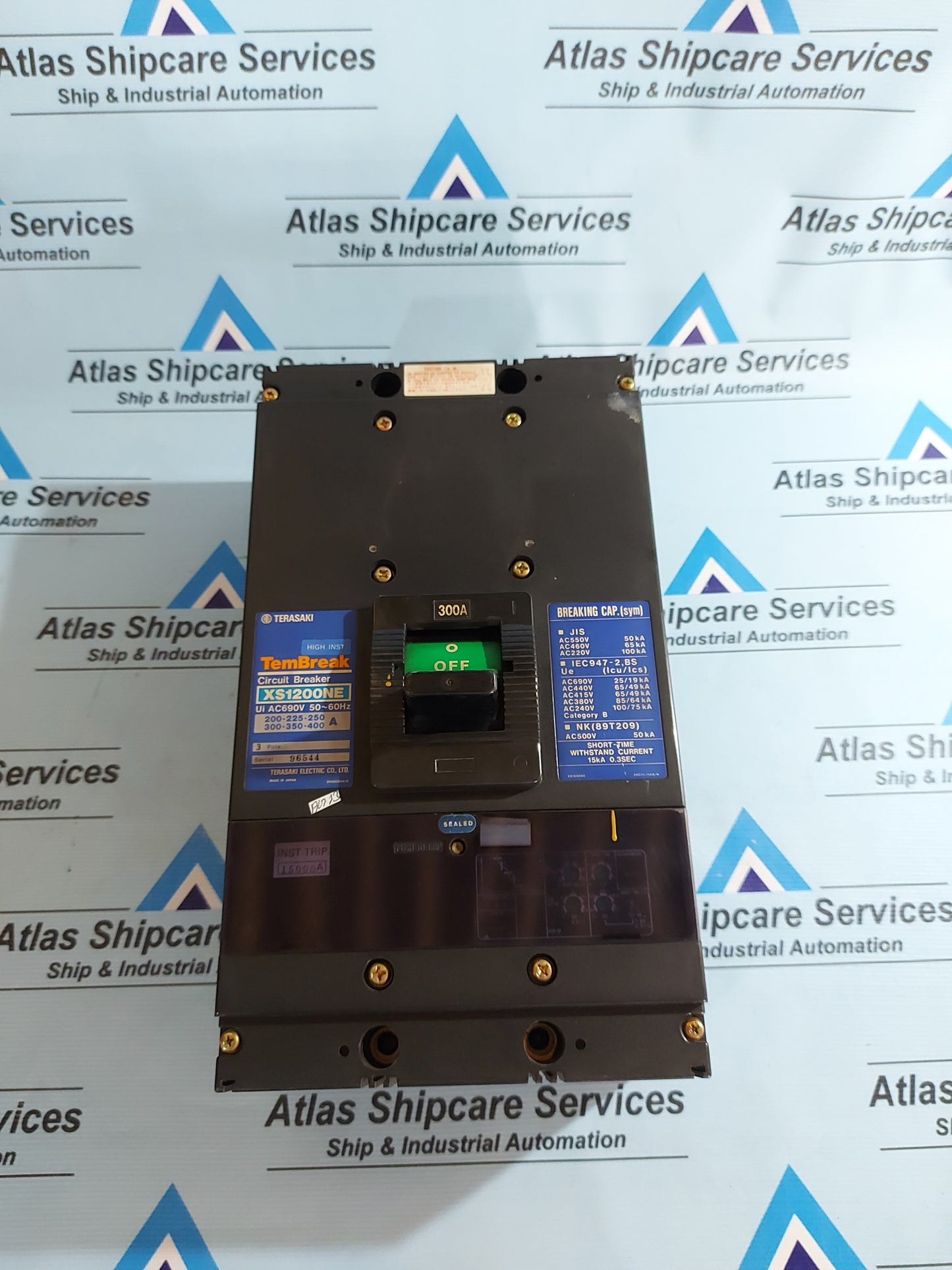 TERASAKI XS1200NE TEMBREAK CIRCUIT BREAKER AC690V 300A AG13