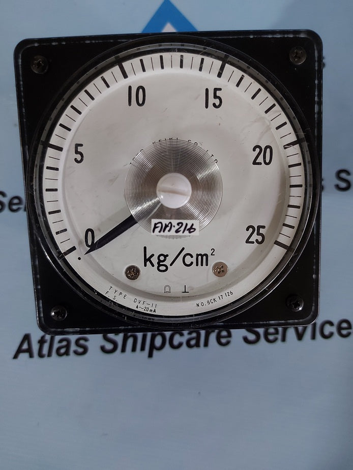 TOYO KEIKI DVF-11 PRESSURE INDICATOR 0-25