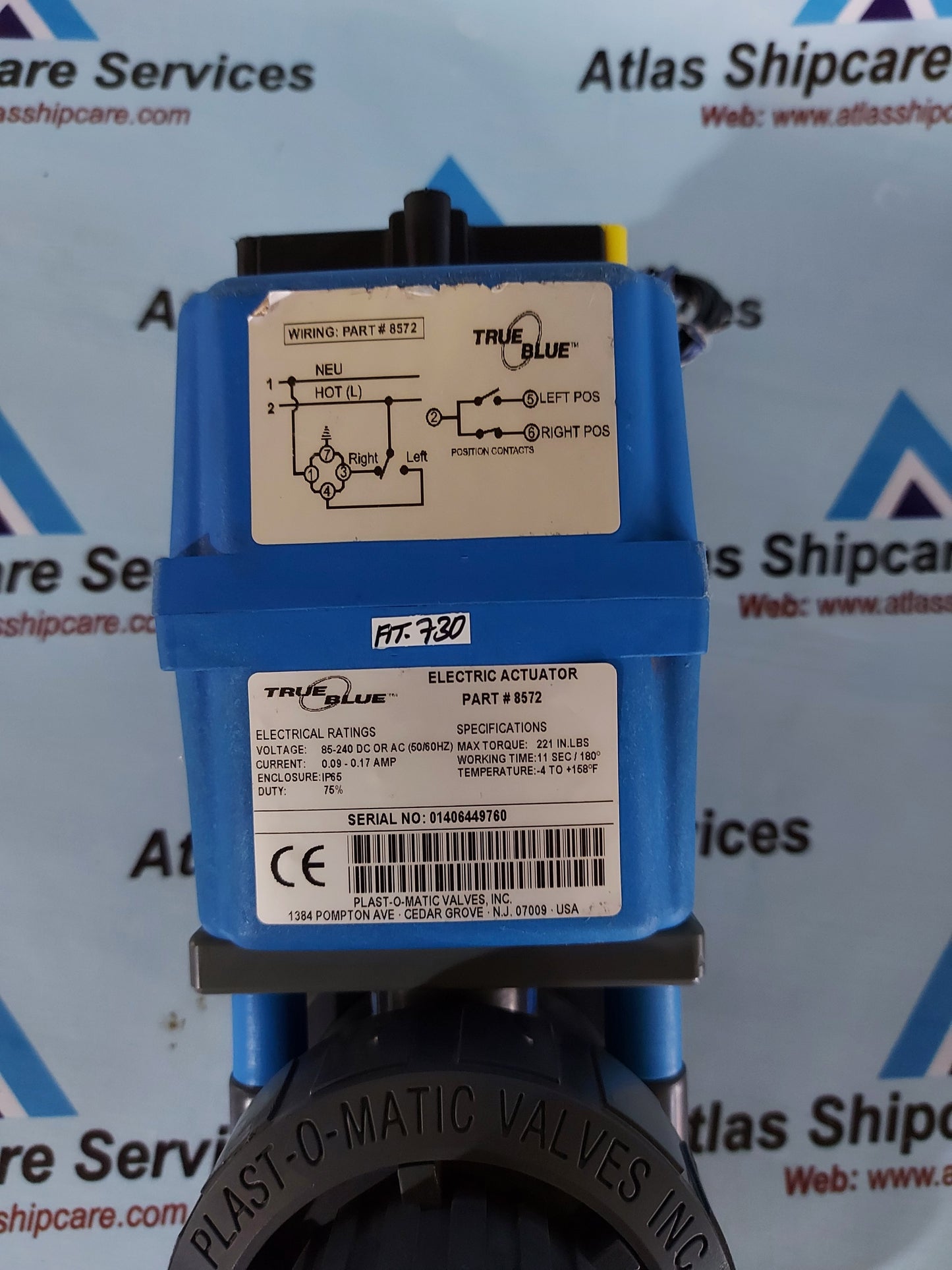 TRUE BLUE 8572 ELECTRIC ACTUATOR