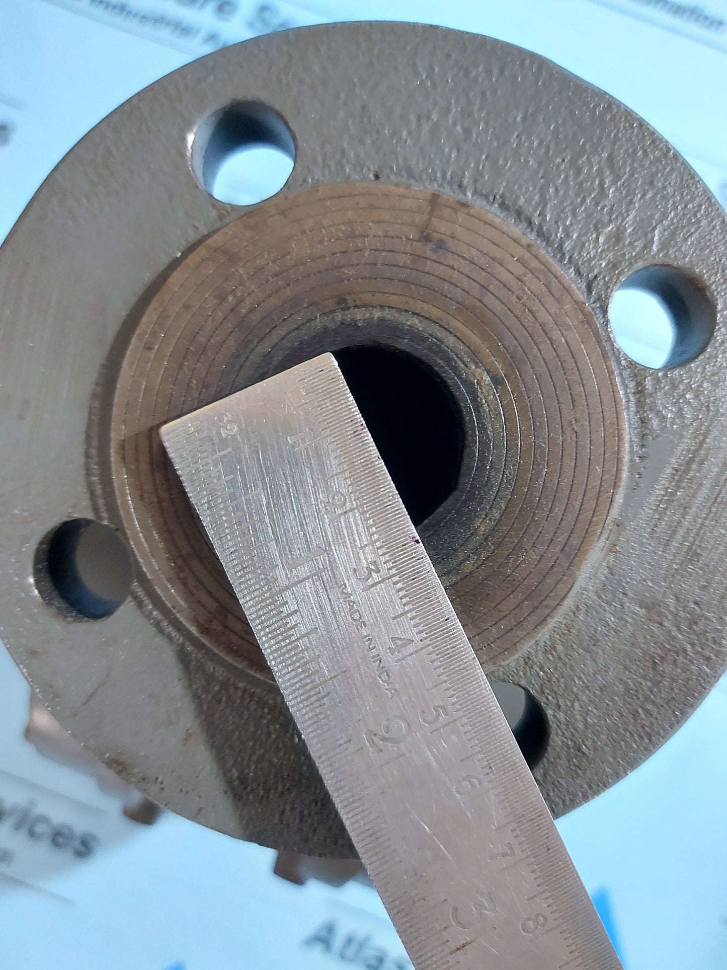 VAF INSTRUMENT J5025PT2 DIN FLOWMETER INDUSTRIAL MARINE VANE METER