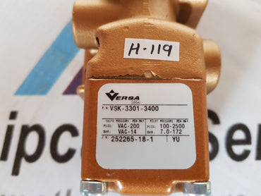 VERSA VSK-3301-3400 PNEUMATIC DIRECTIONAL VALVE H119