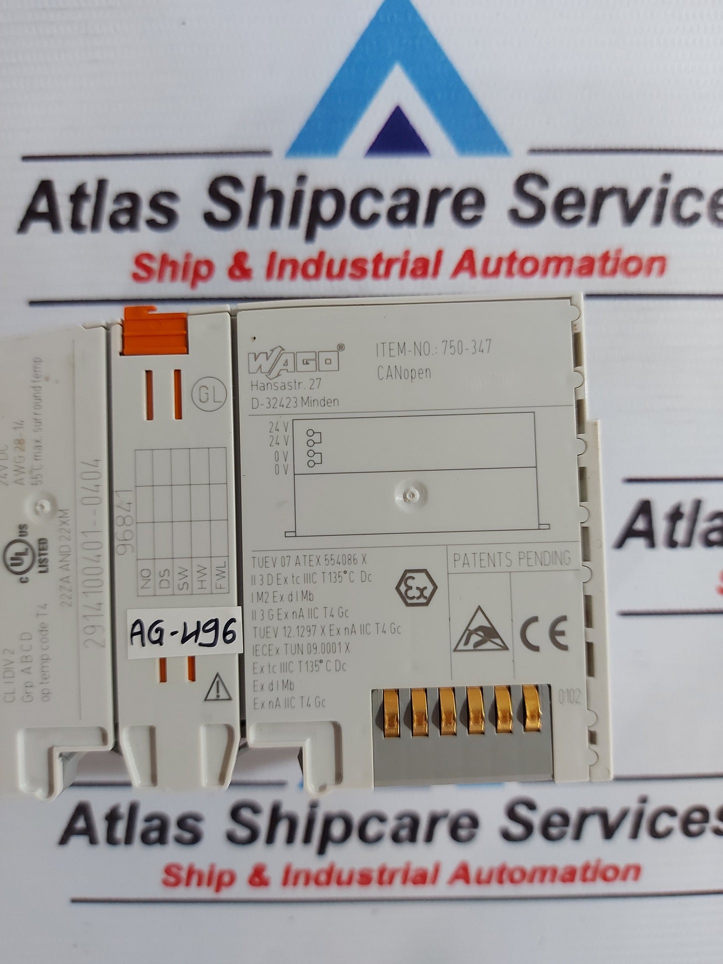 WAGO 750-347 CANOPEN FIELDBUS COUPLER AG496