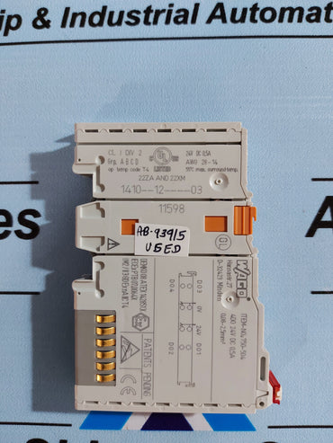 WAGO 750-504 4-CHANNEL DIGITAL OUTPUT MODULE