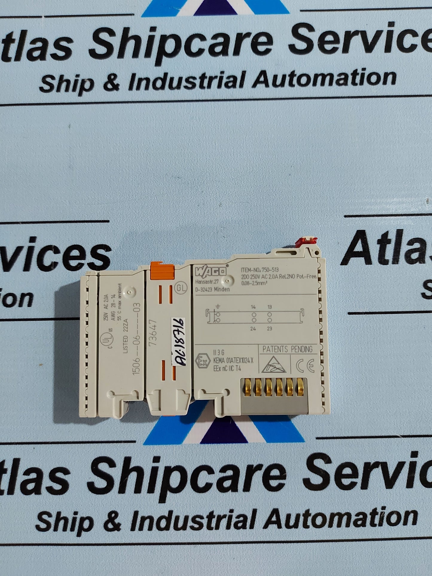 WAGO 750-513 2-CHANNEL RELAY OUTPUT MODULE