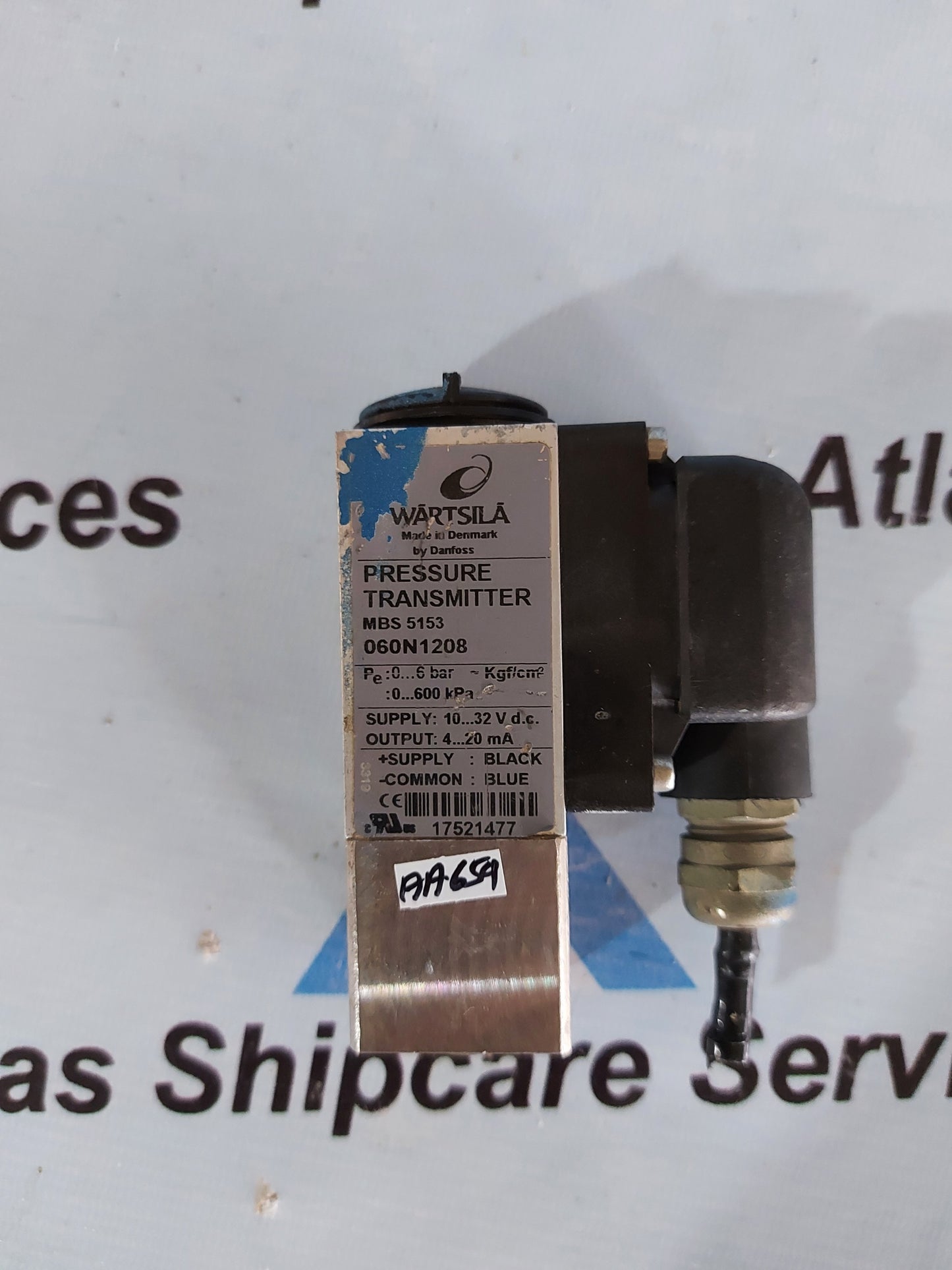 WARTSILA MBS 5153 PRESSURE TRANSMITTER 060N1208