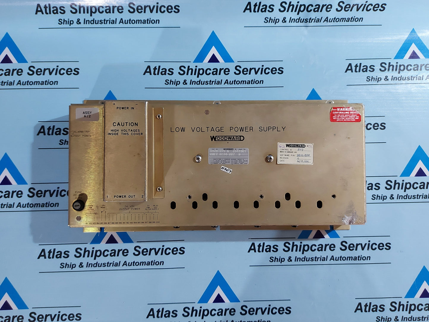 WOODWARD 5439-579 LOW VOLTAGE POWER SUPPLY REV.K