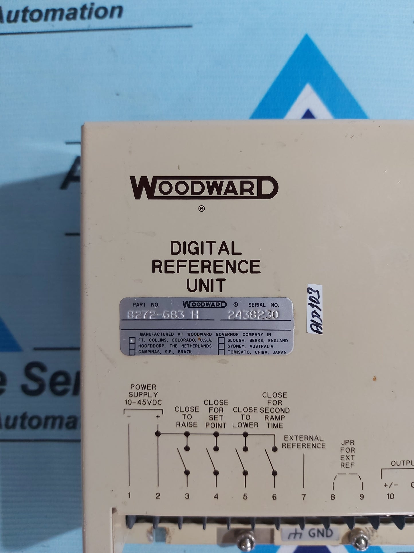 WOODWARD 8272-683 DIGITAL REFERENCE UNIT REV.H AG103