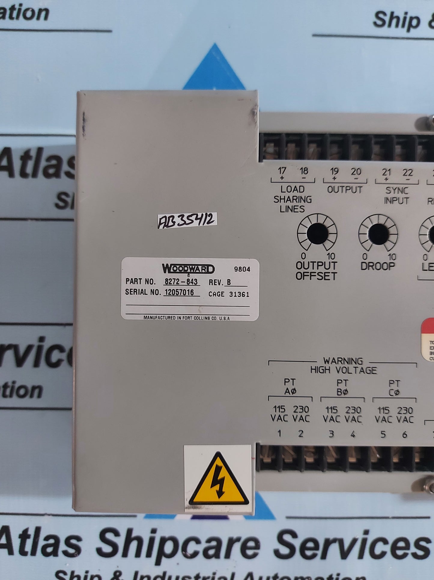 WOODWARD 8272-843 REV.B REAL POWER SENSOR