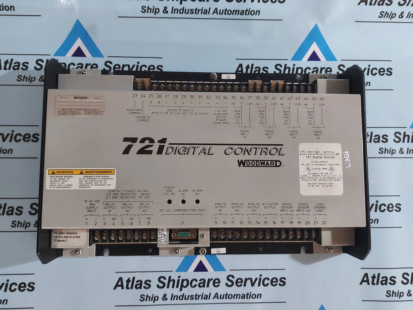 WOODWARD 8280-309 721 DIGITAL CONTROL REV.B