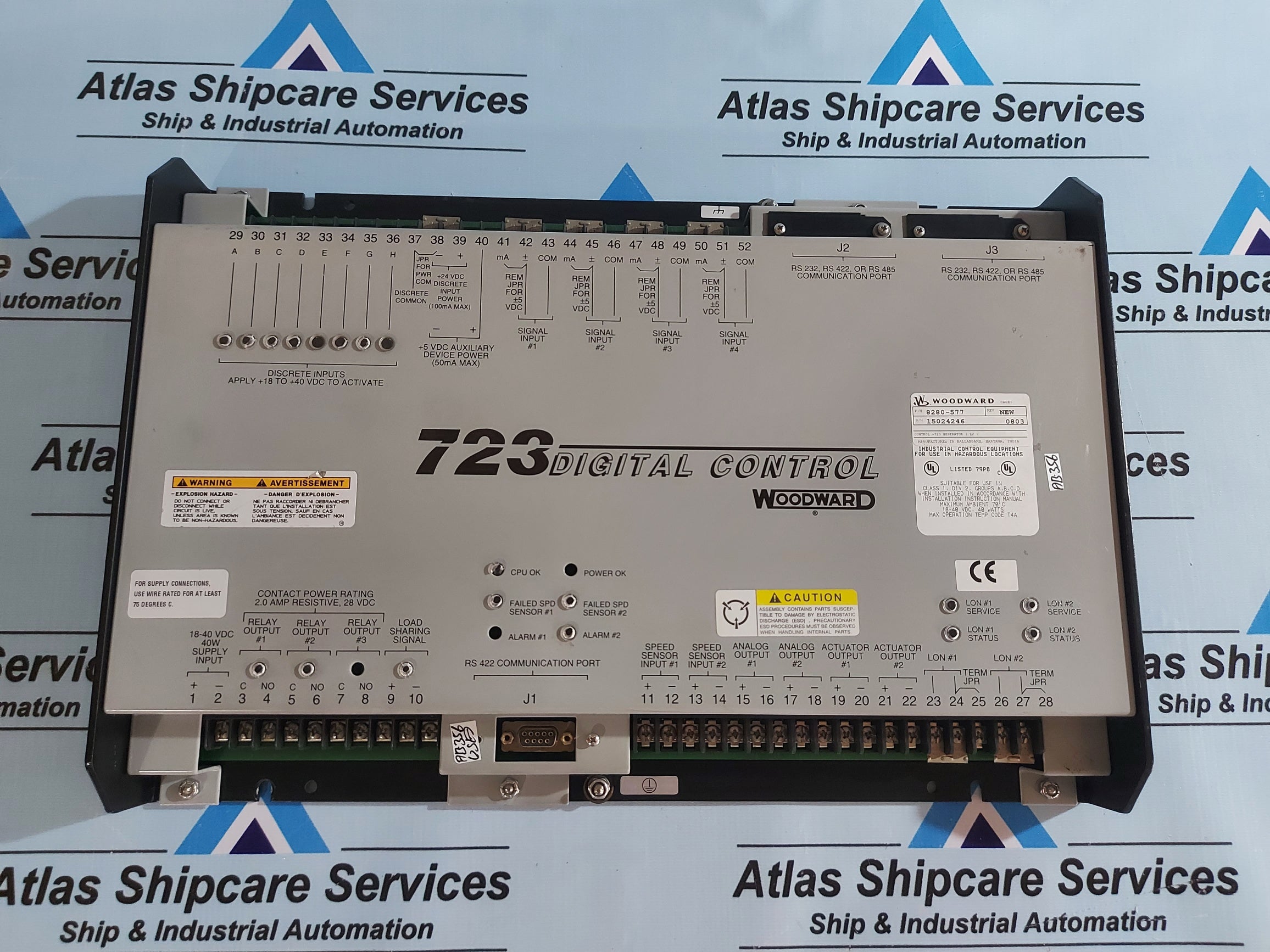 WOODWARD 8280-577 723 DIGITAL CONTROL REV.NEW – Atlas Shipcare Services