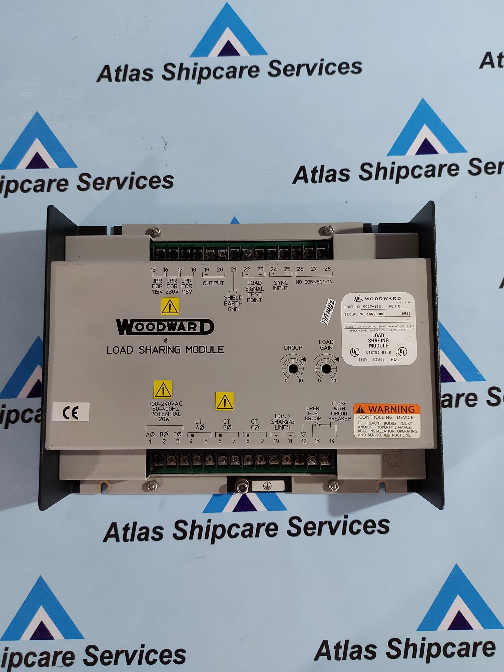 WOODWARD 9907-173 LOAD SHARING MODULE REV.C