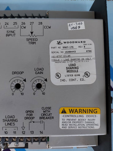 WOODWARD 9907-175 LOAD SHARING MODULE