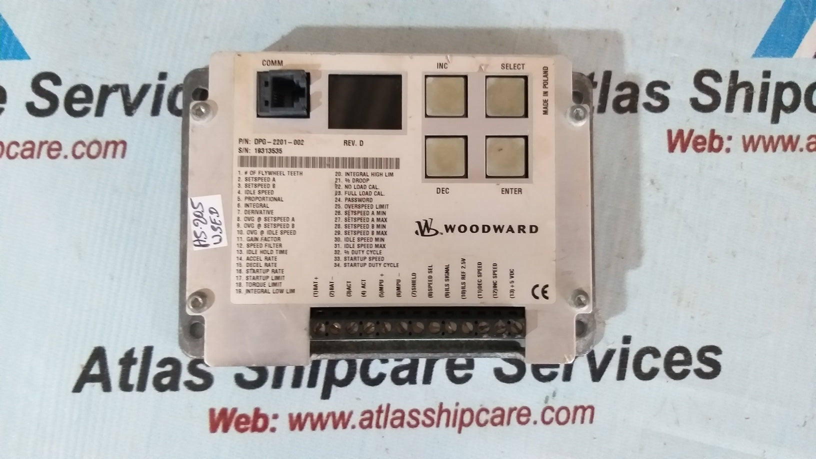 Woodward DPG-2201-002 Speed Controller