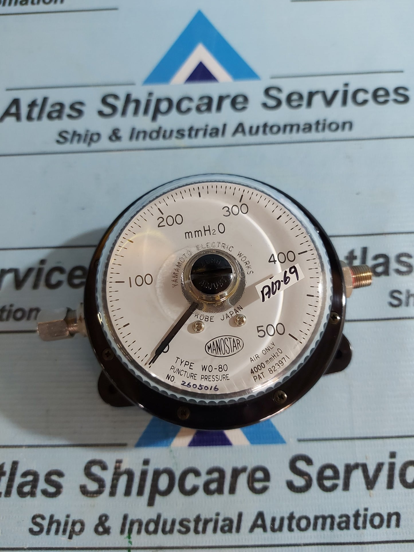 YAMAMOTO MANOSTAR WO-80 MICRO DIFFERENTIAL PRESSURE GAUGE AG69